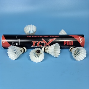 Volante de Bádminton <span class=keywords><strong>TCX</strong></span> PRO, Duradero, de Alta Calidad, de Plumas de Ganso, Ligero, Ecológico, Vuelo Perfecto y Estable para Competición - Product Image 2