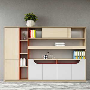 Classeur de bureau en bois mélaminé de style industriel moderne avec côté mobile bas pour la maison, l'hôpital, l'école ou les archives. - Product Image 1