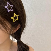 MIO mignon enfants étoile forme pinces à cheveux ensembles couleur bonbon petit Bobby épingles à cheveux filles douces accessoires de cheveux 3 pièces/ensembles Clips latéraux