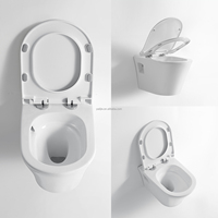 Nouvelle conception de toilettes murales avec siphon en P, sanitaire en céramique, WC complet
