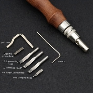 Outil de rainurage du cuir à 7 rainures réglables, pour la création de biseaux et les plis de <span class=keywords><strong>couture</strong></span>, outil de bricolage pour le travail du cuir - Product Image 5