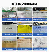 Selladora de Banda Continua de Plástico Willita SP7 con Impresora de Inyección de Tinta Tij, Máquina de Sellado por Calor para Bolsas de Plástico