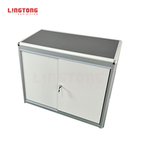Armoire d'exposition pliable verrouillable comptoir de réception bureau de conseil en aluminium Durable