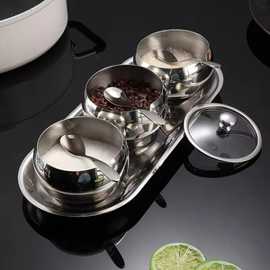 กระปุกใส่น้ำตาลสแตนเลส 304 พร้อมฝาแก้วและช้อน ลดราคาพิเศษ - Product Image 4