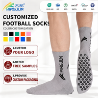Chaussettes de football personnalisées pour femmes et adultes, avec logo brodé, compression, coussinets respirants, tricotées, pour équipes, vente en gros