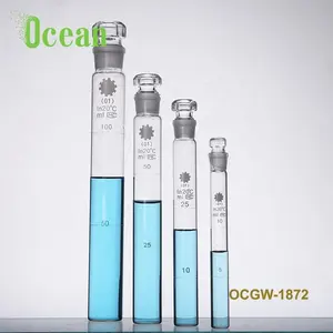 زجاجيات مختبرية الزجاج مقياس الألوان أنبوب مع الزجاج جوفاء سدادة