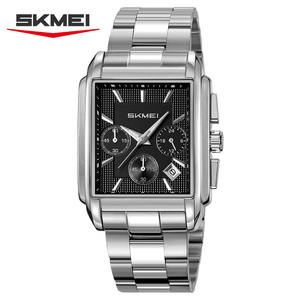 Orologio al quarzo <span class=keywords><strong>uomo</strong></span> in <span class=keywords><strong>acciaio</strong></span> 2339 e pelle Skmei orologio classico per gli uomini impermeabile fabbrica - Product Image 4