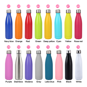 Tazas de Cola de 500ml al por mayor, frasco de botella azul <span class=keywords><strong>Klein</strong></span> para grabado láser, botella de agua de acero inoxidable 18/8 para impresión de logotipo, tazas personalizadas - Product Image 5
