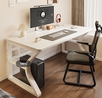 Bureau d'ordinateur en mélamine à structure solide au design moderne, étagère modulaire personnalisable, mobilier d'usine pour la maison, le bureau et l'apprentissage