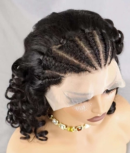 Perruques Bob frontales 13x4 en cheveux humains vierges brésiliens bruts, transparentes, pour tresses courtes à ondulations souples, pour femmes noires, 12-30 pouces, extensibles - Product Image 5