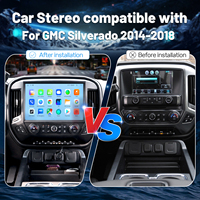 13.1 pouces IPS écran tactile 4 + 64g autoradio stéréo lecteur multimédia avec CarPlay WiFi BT pour GMC Chevrolet Silverado 2014-2018