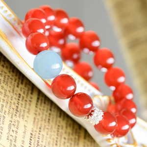 Bracelet en cristal pour femme, bijoux de luxe de niche, bracelet en cristal rouge, cadeau de l'année animale haut de gamme. - Product Image 2