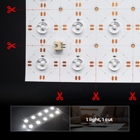 Feuille LED Flexible Ultra Lumineuse avec Lentilles pour Diffusion sur Marbre, Feuille LED DC24V SMD2835 98 LED/Pièce Grande Taille 500*250MM/Pièce Découpable