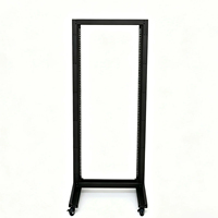 Baie de serveur mobile ouverte à double colonne 19 pouces 37U 550*1800*120MM en acier laminé à froid SPCC, profondeur 120 mm