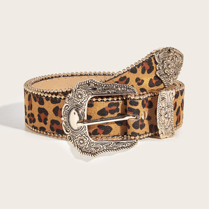 <span class=keywords><strong>Cintura</strong></span> Vintage <span class=keywords><strong>donna</strong></span> moda floreale in lega con fibbia leopardata <span class=keywords><strong>cintura</strong></span> in pelle sintetica per <span class=keywords><strong>donna</strong></span> - Product Image 3