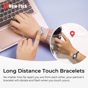 Bracelets <span class=keywords><strong>TOTWOO</strong></span> Candy Collection, vibration et éclairage pour l'amour, cadeaux pour les relations à distance pour petite amie - Product Image 2