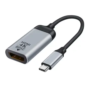 4K @ 60HZ USB-C Pria Ke 2.0 Adaptor Tipe C Ke DP VGA Kabel Adaptor Wanita 1080P @ 60HZ untuk Macbook HDTV Proyektor USB C