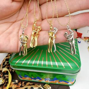 Collana per Coppie Abbracciate, Regalo di San Valentino, Ciondolo Creativo con Baci, Gioiello <span class=keywords><strong>d</strong></span>'Amore Classico per Innamorati - Product Image 2