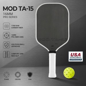 ไม้พายพิคเคิลบอล <span class=keywords><strong>Mod</strong></span> Ta-15 Pro Gen3 Propulsion Core ผลิตจากคาร์บอนไฟเบอร์ T700 ขึ้นรูปด้วยความร้อน หนา 14 มม. 16 มม. รุ่น Elite Player Edition - Product Image 1
