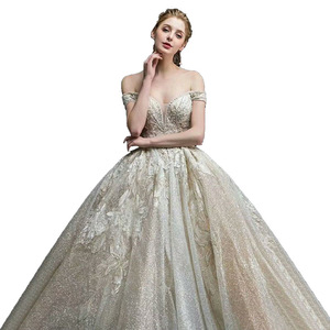 Starry Sky Wedding Dress 2026 Elegant Empire Waist Ball Gown Sweetheart Neckline Long Train Bride Dress Vintage Style - Product Image 5