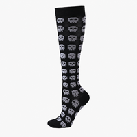 Chaussettes de compression pour femmes et hommes, chaussettes à motifs jusqu'aux genoux, pour la course à pied, le cyclisme, les sports, les voyages