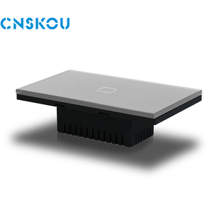 Cnskou tự động hóa nhà cảm ứng <span class=keywords><strong>LED</strong></span> ánh sáng Tường chuyển đổi 1 gang 1000W thiết kế mới grey Glass Bảng điều chỉnh đơn cực không thấm nước chúng tôi AU - Product Image 6