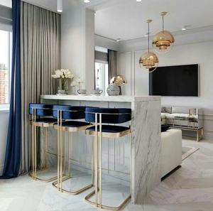 <span class=keywords><strong>Taburete</strong></span> <span class=keywords><strong>Alto</strong></span> Moderno de Lujo para Barra de <span class=keywords><strong>Cocina</strong></span>, Silla Alta de Madera para Isla de Desayuno, Taburetes de Bar para Restaurantes - Product Image 4