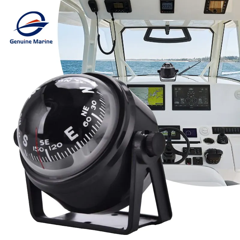 Boussole de Navigation électrique pour bateau, 1 pièce, véhicule, Marine, noir