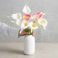 Groothandel 34cm Calla Lelie Kunstbloemen PU Real Touch Enkelstam Kunstbloem voor DIY Bruiloft Feest Tafel Bloemdecoratie