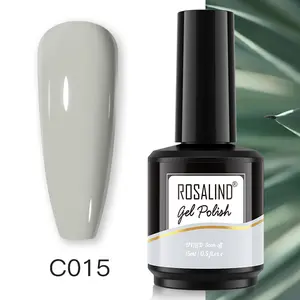 Rosalind น้ำยาทาเล็บเจล UV แอลอีดีติดทนนานมีสีบริสุทธิ์15มล. OEM ฉลากตามต้องการ