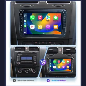 8 "Radio de coche Android 2Din para Volkswagen Golf 5/6 Polo 6R <span class=keywords><strong>VW</strong></span> Jetta Passat CC Tiguan Autoaudio Carplay Multimedia navegación GPS - Product Image 2