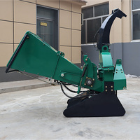 Broyeur à bois à attelage 3 points avec moteur, goulée de décharge rotative à 360 degrés et diamètre de broyage maximal de 102 mm pour tracteur