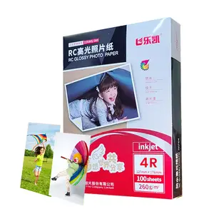 260gsm Rc Hars Gecoat Waterdicht Glanzend 4r Fotopapier 4X6 5X7 Lucky Rc Hoogglanzend Fotopapier