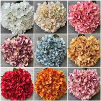 Fleur d'hortensia rose artificielle de haute qualité en gros, grande tête, en tissu simulé, pour le Nouvel An, les événements et la Saint-Valentin