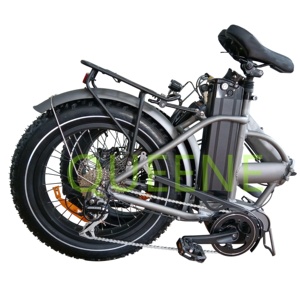Bicicleta Eléctrica Plegable QUEENE Pequeña de 20 Pulgadas con Neumáticos Anchos y Motor Central de 500 W - Product Image 4