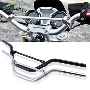 Guidon de moto Racepro noir chromé 7/8 "22mm pour <span class=keywords><strong>BMW</strong></span> R <span class=keywords><strong>Nine</strong></span> <span class=keywords><strong>T</strong></span> R9T <span class=keywords><strong>Scrambler</strong></span> 2014 -2019 - Product Image 1