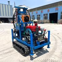 Machine de forage de puits d'eau sur chenilles portable, plus puissante, pour forage de 200 m