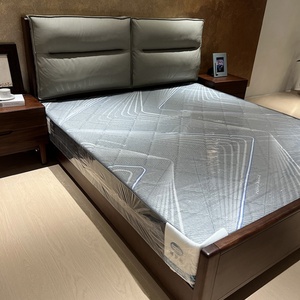 Lits doubles et lits king en bois massif de style moderne avec dossier souple fabriqués à la main pour la maison, meubles muraux, chambre à coucher - Product Image 4