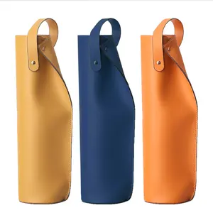 Envío rápido, bolsa de cuero para botella de vino, soporte para whisky de vino tinto, estuche de regalo, bolsas decorativas para botellas de vino