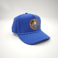 Casquette de golf unisexe OEM personnalisée, broderie à la main, motif Dobby Argyle Léopard à pois, style urbain sportif, 5 panneaux, visière incurvée, perforée, pour le sport