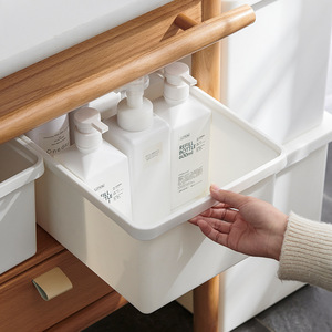 Storage <b>Box</b> Clothing Organizer Plastic With Lid Stackable Large Capacity Household Use Rectangle Solid Color - Product Image 2