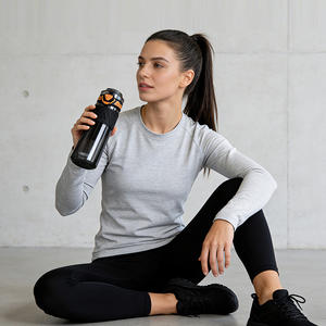 OEM Fabrika Özel Üretim 800ml Spor Su Matarası BPA İçermeyen Kapaklı Pipetli Tritan Koşu Matarası 600ml 20oz 27oz Boyutları - Product Image 6