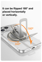 Portable 360 °   Support de téléphone vertical pliable en silicone magnétique rotatif, support vidéo mains libres pour bureau, compatible iPhone 17
