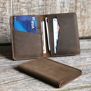 Portafoglio Bifold in vera pelle a grana superiore per carte di credito e testimoni dello sposo elegante <span class=keywords><strong>regalo</strong></span> <span class=keywords><strong>fidanzato</strong></span> - Product Image 2