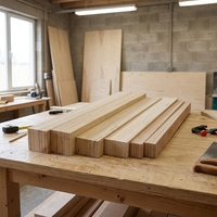 Cœur de porte en bois lamellé-collé en peuplier anti-déformation pour usine de portes en bois