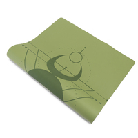 Tapis de yoga en PU gravé au laser avec logo personnalisé, écologique, absorbant la transpiration, en caoutchouc naturel et cuir PU – Offre Spéciale