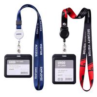 Lanière personnalisée imprimée avec porte-badge, logo brodé par sublimation, lanière de cou pour promotion, cadeau, badge du personnel ou des visiteurs