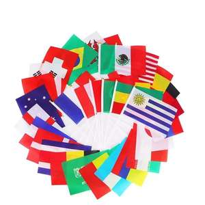 Настраиваемый 100% полиэстер логотип маленький мини ручной флаг ручной развевающийся флаг с пластиковым или деревянным шестом - Product Image 2