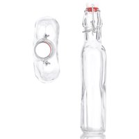 Flacon de poche en verre de 500ml avec couvercle en liège hermétique en acier inoxydable 17 oz 17 onces Emballage en verre pour boissons