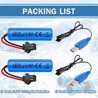 JJRC Accessoire-14500 3.7V 800mah Rechargeable 3.7V 14500 Li-ion Batterie Cylindrique Lithium Ion pour Stunt Dump Car Tank Truck